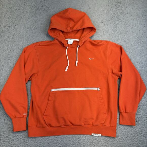 Nike Pullover Hoodie Basketball Standard Issue Orange Zip Pocket CV0864 - Large - Picture 1 of 15